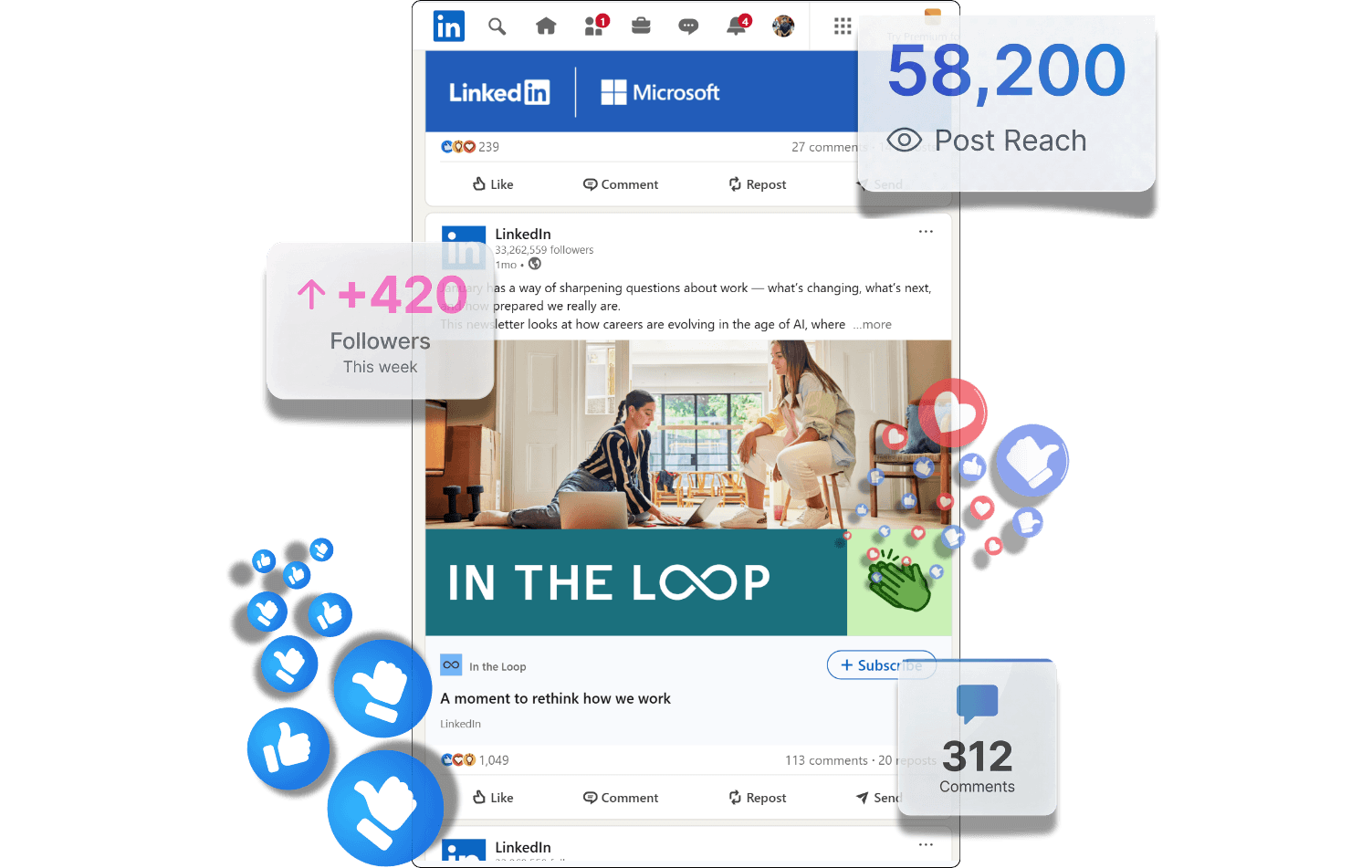 PostFlux – voice to LinkedIn content illustration